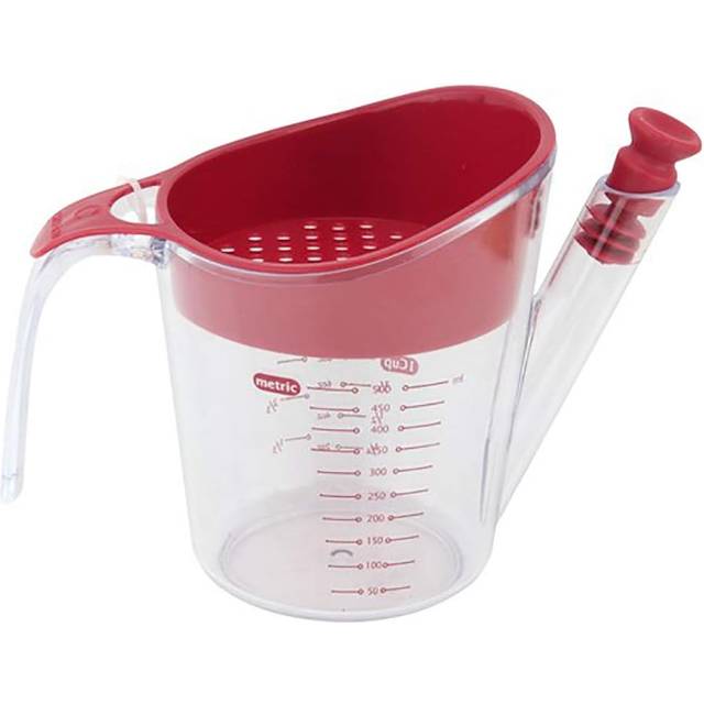 500ml Gravy Fat Separator Jug Lump Bits Filter Measuring Strainer Heat-Resistant