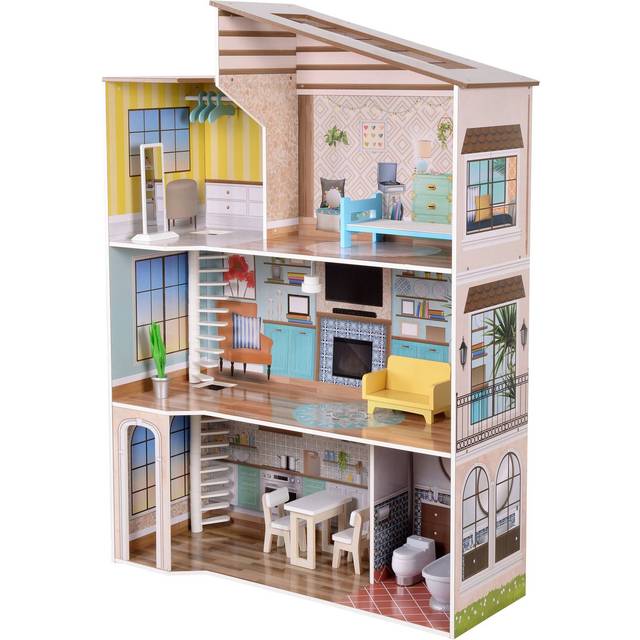 Olivia's Little World - Dreamland Mediterranean Doll House - Multicolour, Pink
