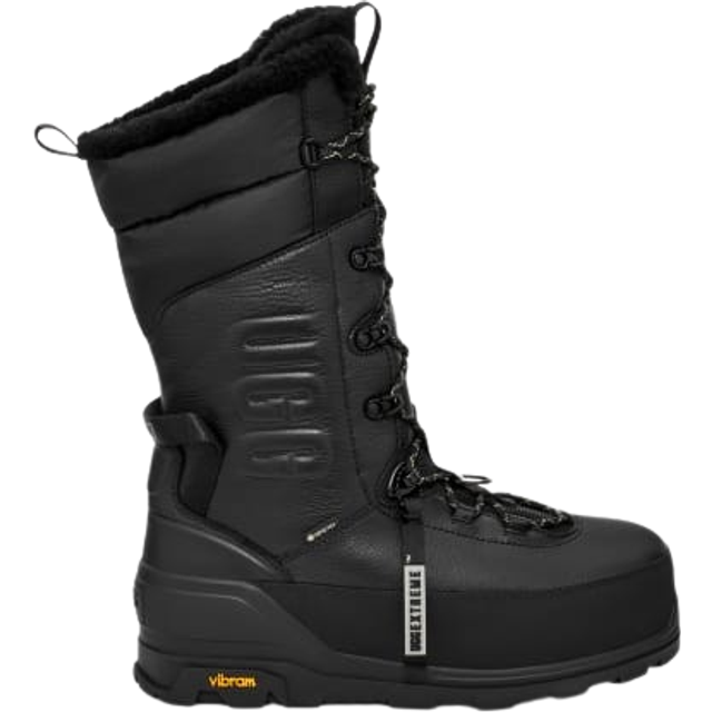 UGG® Shasta Tall Boot in Black, Size 4, Leather/Polyester/Wool