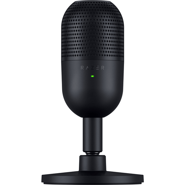 Razer Seiren V3 Mini - Ultrakompakt USB-mikrofon (14 mm kondensatormikrofon, superkardioid pickupmönster, Tap-to-Mute-sensor med lysdiod, stötdämpare) Quartz