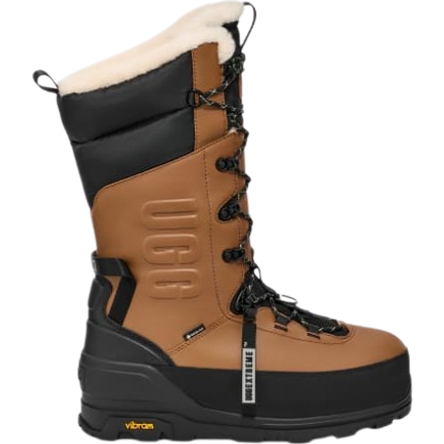 UGG® Shasta Tall Boot in Brown, Size 8, Leather/Polyester/Wool - Chestnut