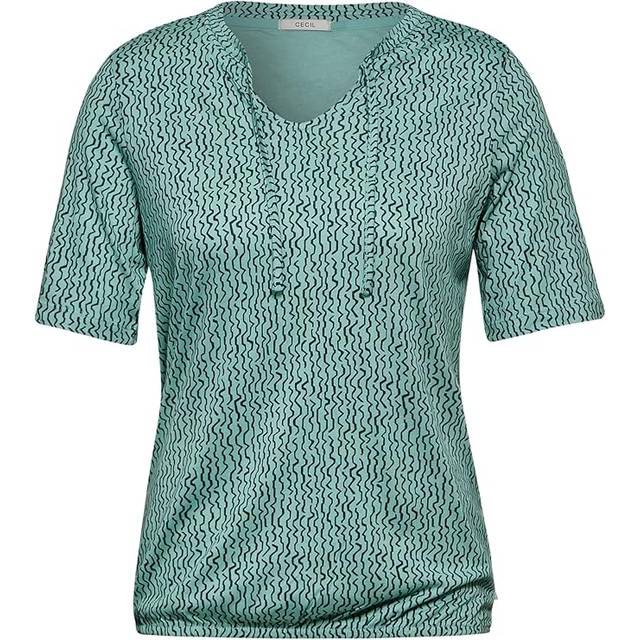 Cecil Damtunika, t-shirt med tryck, Adriatisk grön, XS