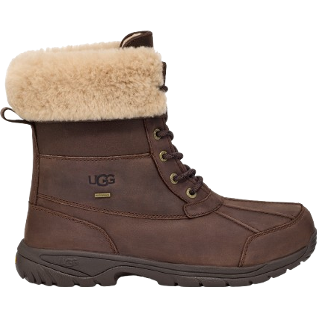 UGG® Butte Distressed Boot in Brown, Size 7, Leather/Wool - Burnt Cedar