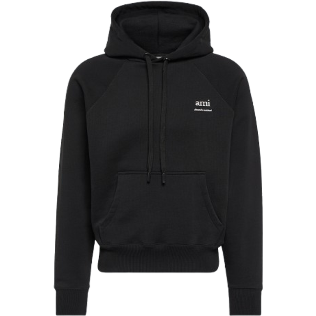AMI PARIS Logo Hooded Sweatshirt - Black