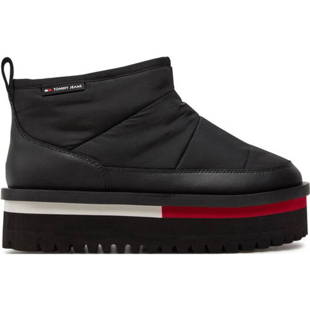 Tommy Jeans Padded Cleat Flatform Ankle Boots - Black, Black, Size 41, Women