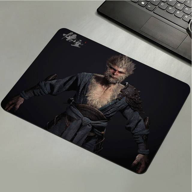 (NO.2) Myth Wukong Black Mouse Pad Thickened Gaming Office Computer Desk Mat Tools