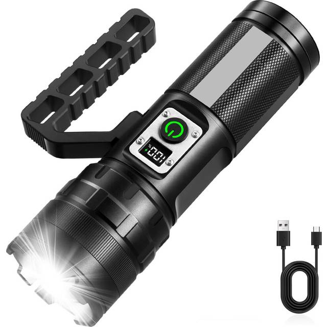 Chronus Rechargeable LED Flashlights High Lumens, Super Bright Flashlight with 11 Modes IPX6 Waterproof, Powerful Handheld Flashlight for Camping