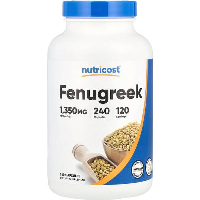 Nutricost  Fenugreek  240 Capsules (675 mg Per Capsule)