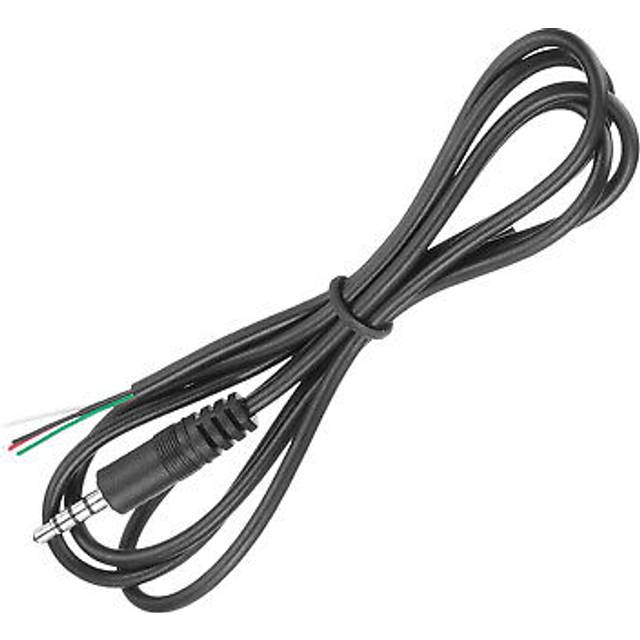 3.5mm male jack to bare wire open end replacement trs 4 pole stereo cable, 1m