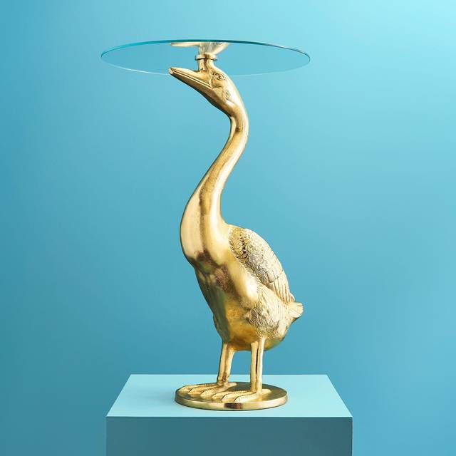 Sidobord Anka / Gås Gina, guld