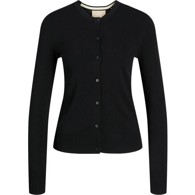 JACK&JONES Jxophelia bekväm kofta stickad, Svart/detalj:/dimma, M