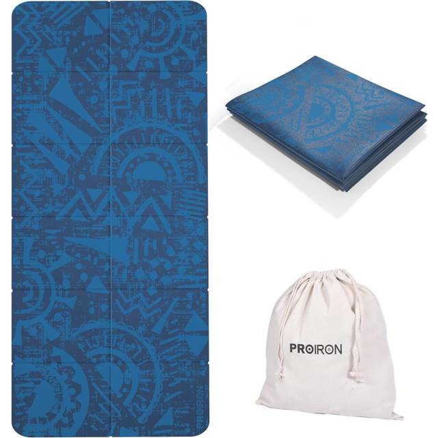 Travel Yoga Mat Foldable 2mm Folding Exercise Mat Non Slip Yoga Matt for Women Gym Home, Pilates, Workout, Fitness, Stretching, Gymnastics,