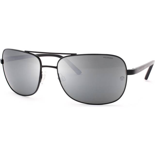 North Sails Unisex Amerigo NS044 Sunglasses Metal Black Silver Squared Polarized