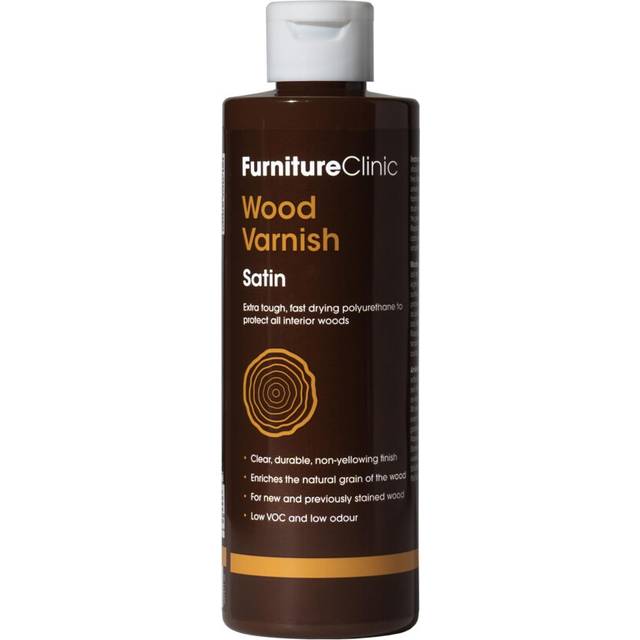 Extra Tough Interior Wood Varnish (500ml, Satin) - Quick Drying, Water-based Wood Varnish to Protect All Hard & Soft Wood Furniture, Doors & More