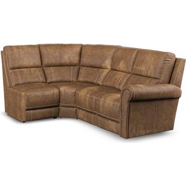 Ranch Brown Fabric Sofas - Modular 4 Seat Right Hand Corner Sofa - Colorado Range - Oak Furnitureland