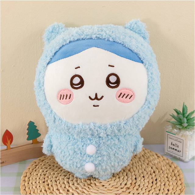 (Blue, 40cm/15.75in) Chiikawa Toy Plush Cute Cartoon Girl Birthday Holiday Gift Throw Pillow Doll