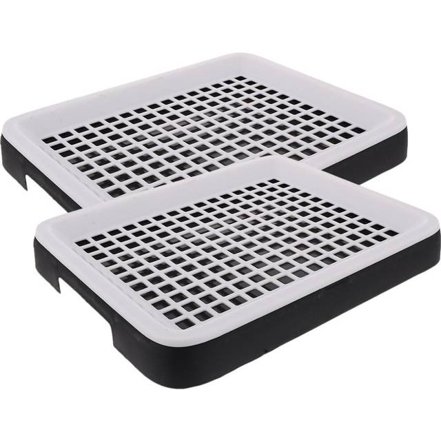 Guinea Pig Litter Pan with Grate: 2Pcs Small Animal Litter Box Rabbit Litter Tray - Bunny Restroom Litter Tray Rat Litter Box for Small Animal Rabbit