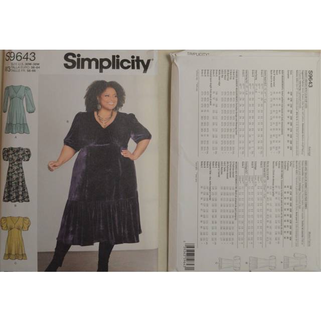 Simplicity Paper Sewing Pattern 9643