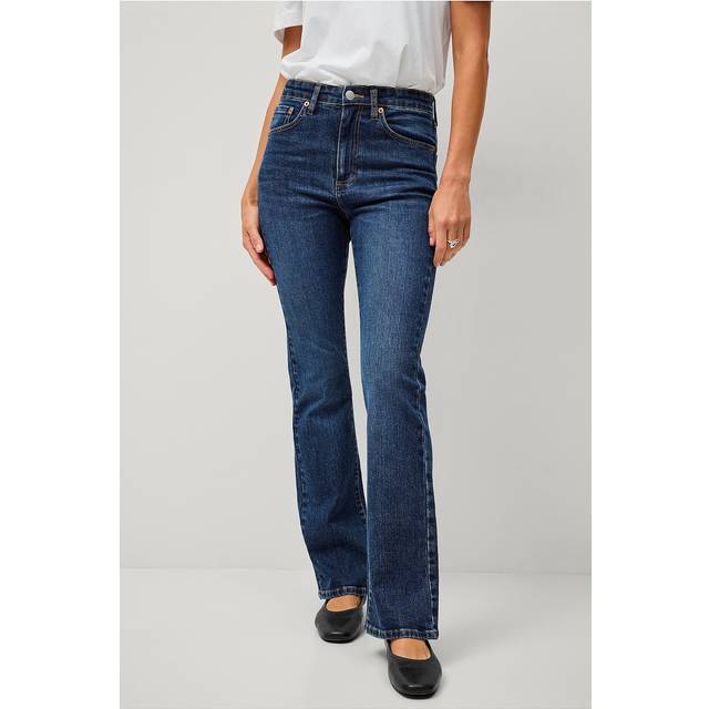 Ellos Collection - Utsvängda stretchjeans med hög midja - Blå