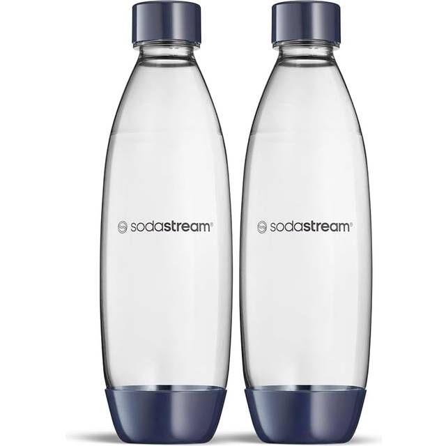 sodastream 2 x Diskmaskinssäkra Fuse-flaskor för DUO, TERRA, E-TERRA, ART, GAIA, mörkblå