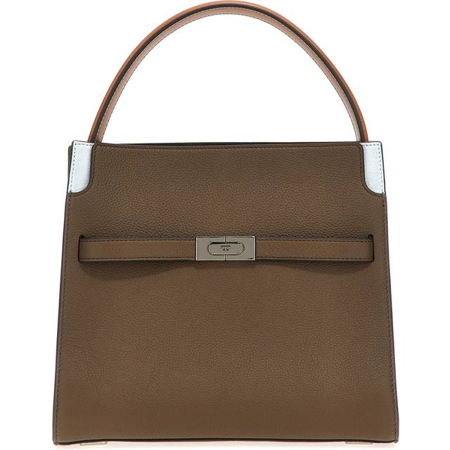 Tory Burch Crossbody Bags - Lee Radziwill Pebbled Color-Block Small Double Bag - colorful - Crossbody Bags for ladies - unisize