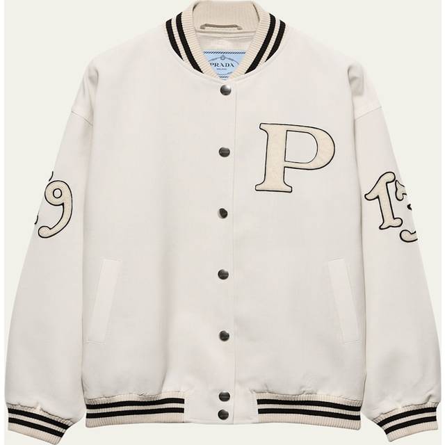 Kid mohair bomber jacket with patches