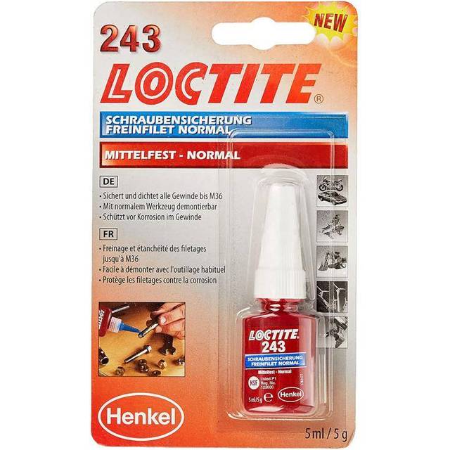 LOCTITE GÄNGLÅSNING NORM OLJA 243 5ML