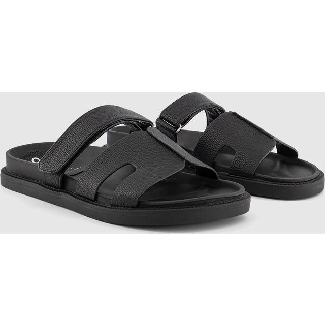OFFICE Womens Serena Cut Out Two Strap Footbed Sandals Black, 3