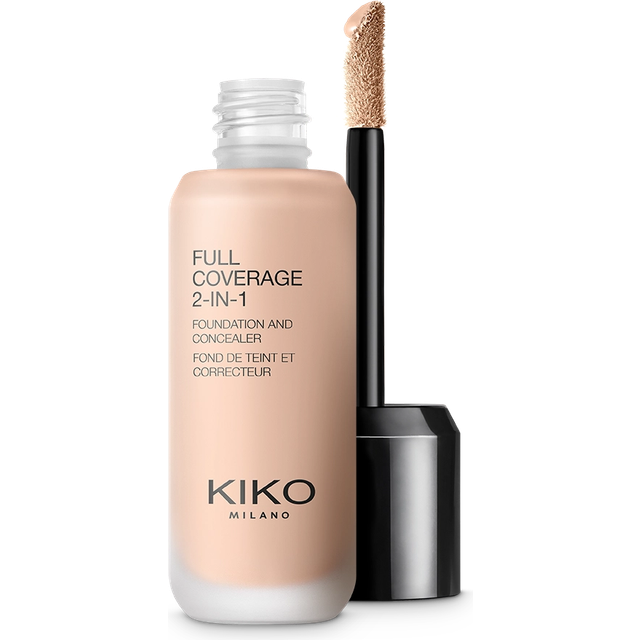 KIKO Milano Full Coverage 2-in-1 Foundation & Concealer 06 - WB 15 Warm Beige, 2 I 1 Foundation Och Concealer, Hög Täckning