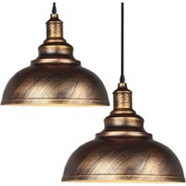 2 Pack Industrial Pendant Lights Iron Metal Pendant Lights Vintage Pendant Light Classic Modern Chandelier Bronze For Loft Cafe Bar Office