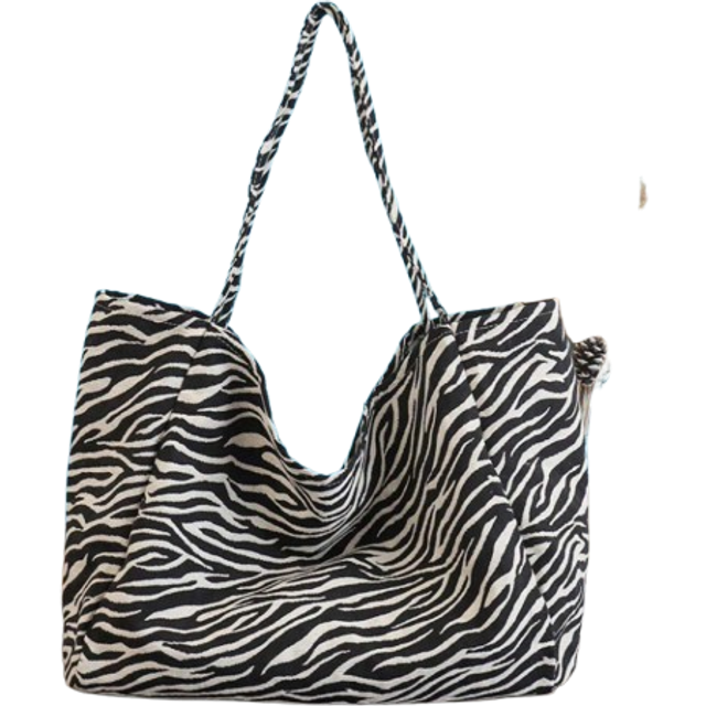 SHEIN Zebra Striped Tote Bagback To School,Classic Casual, Suitable For Teen Girls Women College StudentsWork , Business, Commute,Outdoors, Travel, Outings