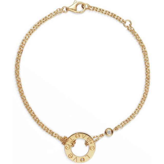 Cartier Yellow Gold Double Chain Love Bracelet - One size