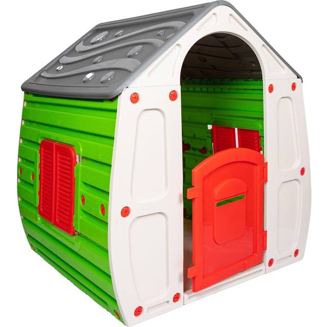 Samuel Alexander - 1.09m Grey & Green Kids Indoor Outdoor Plastic Wendy House Magical Playhouse
