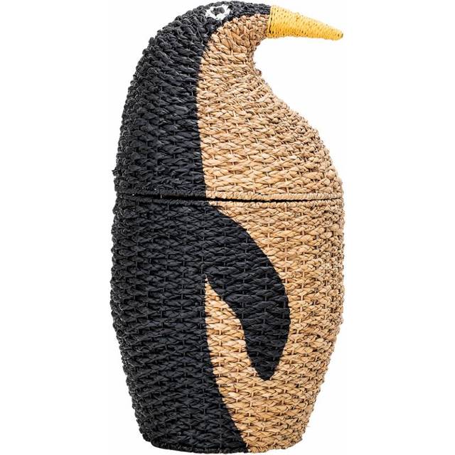 Bloomingville Tazia förvaringskorg med lock 69xØ37 cm Svart