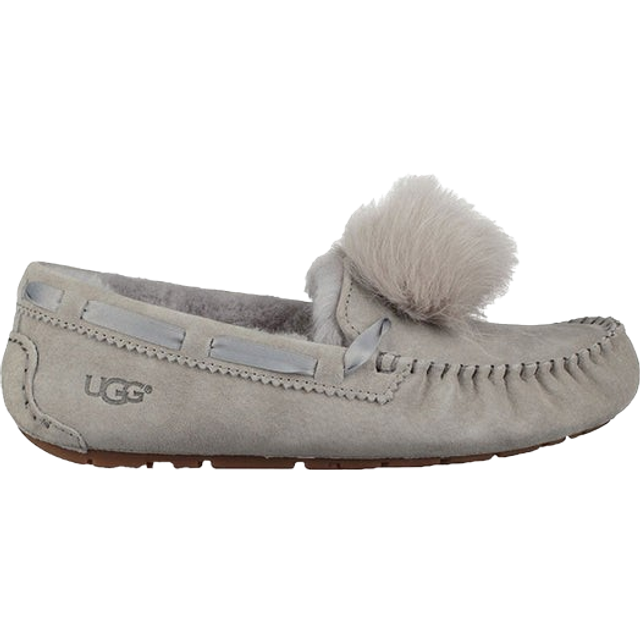 (WMNS) UGG Dakota Pom Pom Slip on Grey 1019015-SEL - 6