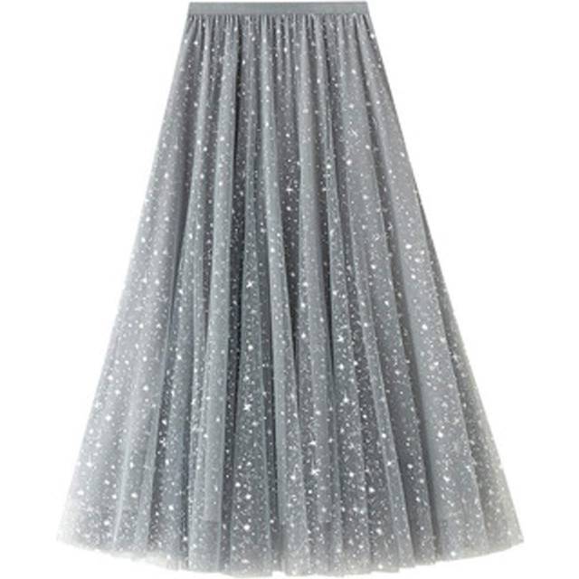 Femiserah Women's Long Rainbow A Line Tulle Tutu Skirts Tiered Skirt P