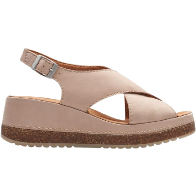 Clarks dam 261773024 sandal, Sand Nubuck, 38 EU