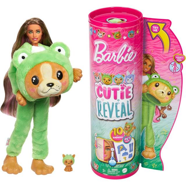 BARBIE Cutie Reveal Dräkt Hund i Groda