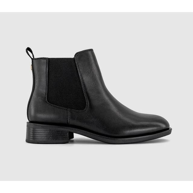 OFFICE Womens Abacus Chelsea Boots Black Leather, 6