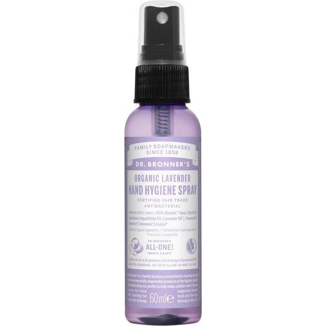 Dr. Bronner’s Lavender Skölj-fri rengörande spray för händer 60 ml