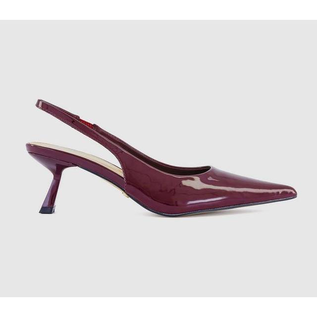 OFFICE Womens Million Slingback Kitten Heels Berry Red, 8