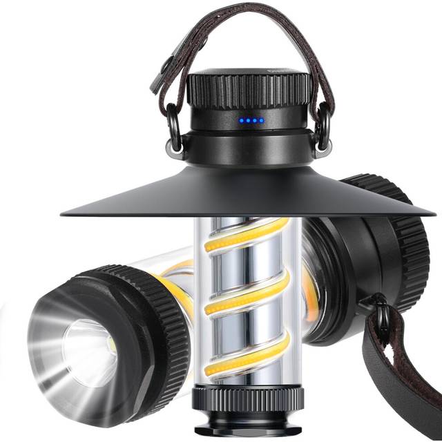 Chronus LED Camping Lantern Rechargeable - Portable Flashlight Lanterns with 1000LM IPX5 Waterproof Survival Kit Emergency Tent Light for Indoor