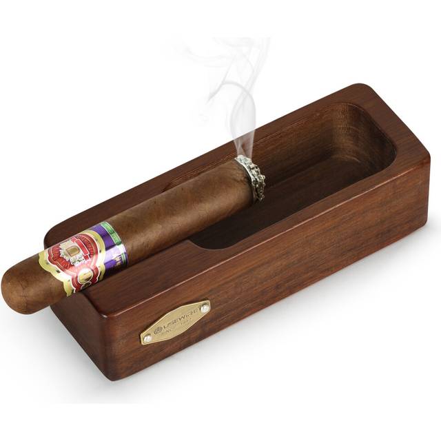 Cigar Ashtray Wooden Ashtrays Smokers Outdoor Home Office Decoration Useful Ashtray Portable Travel Ashtray Smoking Lover's Gift