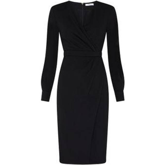 Max Mara Virtus gathered jersey midi dress - black (UK 4)