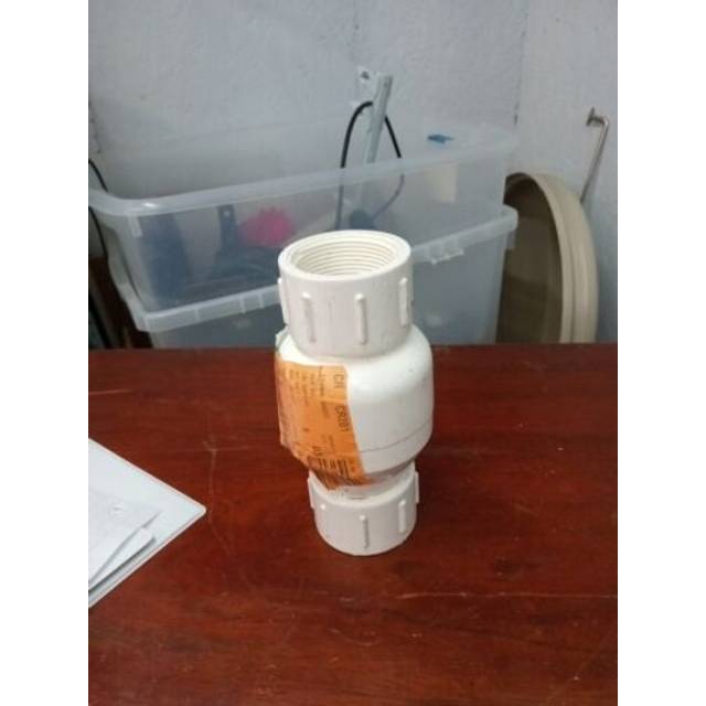 "NDS 1001-15 1-1/2"""" PVC Ips Spring Check Valve F by F 6-3/16"""" Length"