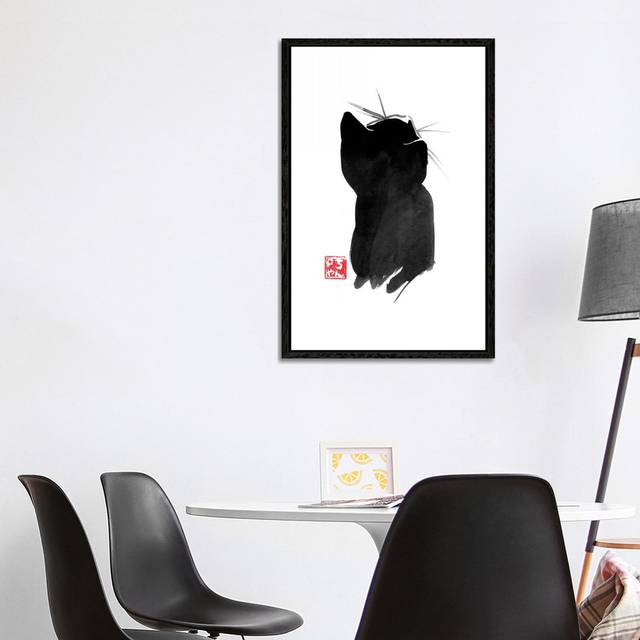 Cat’S Back II - Print on Canvas - Black Framed (101.6 cm H x 66.04 cm W)