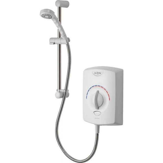 Se 8.5kw Electric Shower White Chrome Slim Mono Replacement Shower - Gainsborough