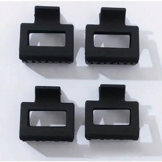 SHEIN 4pcs Matte Black Hair Clips For Thin/Thick Hair, Small Size Non-Slip Hair Claw Barrettes For Women & Girls Hair Jaw Clip Hair Clamps Hair Clutch Hair