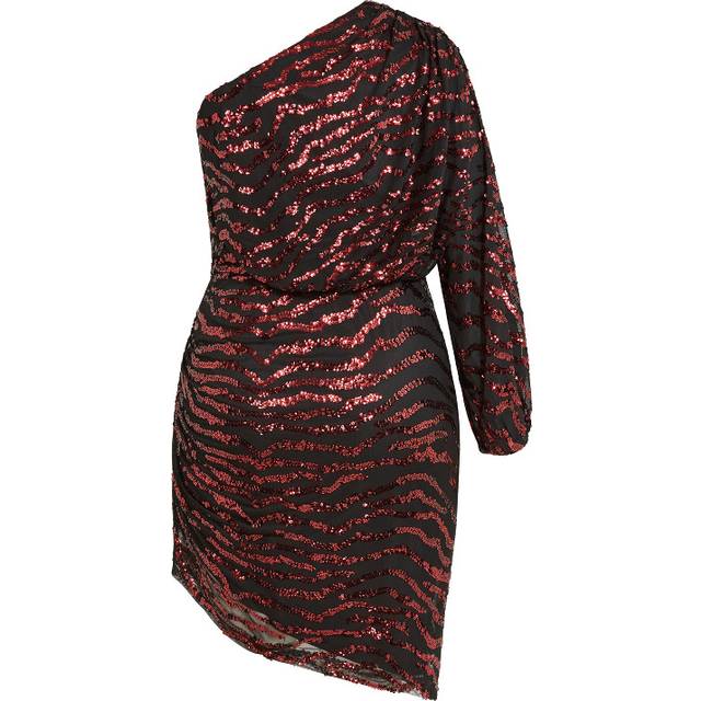 City Chic Women's Apparel Dam City Chic överdimensionerade paljetter ränder i rubinröd, storlek 42 klänning, 44 mer, Rubinröd, 42/Große n