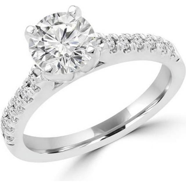Majesty Diamonds MD160214 0.8 CTW Multi-Stone Round Diamond Engagement Ring in 14K
